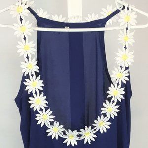 Reversible Blue Daisy Top